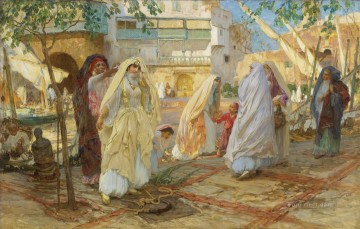 APRES LA FETE PORT D ALGER フレデリック・アーサー・ブリッジマン アラブ Oil Paintings